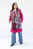 Pink Panther Velvet Shawl - Fuchsia