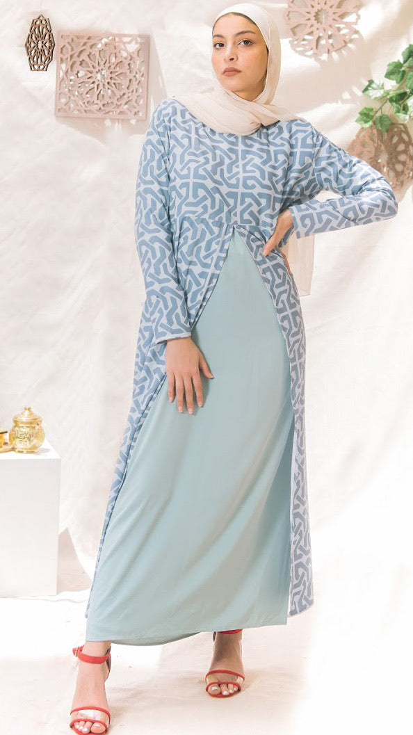 2 Piece Abaya- Teal