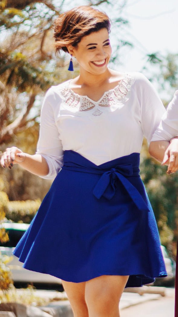 Queen Rania -Royal blue