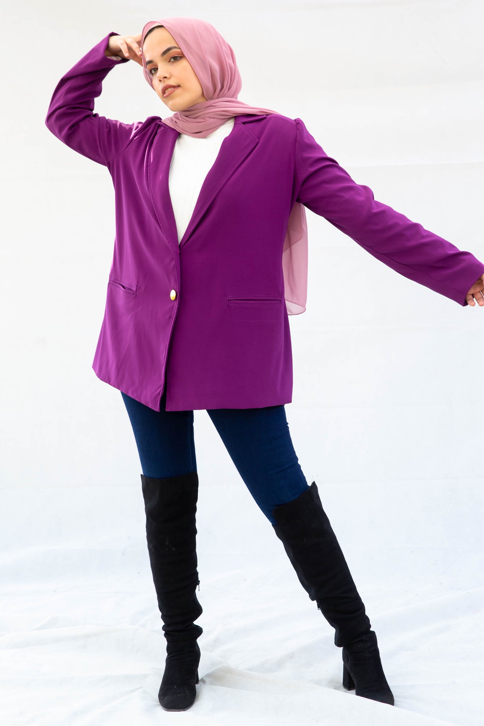 The purple blazer  - purple