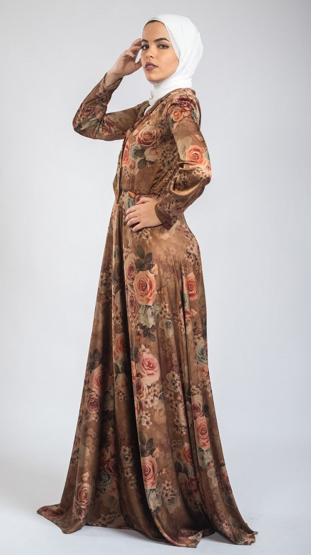 Jasmine Silk Dress - Gold