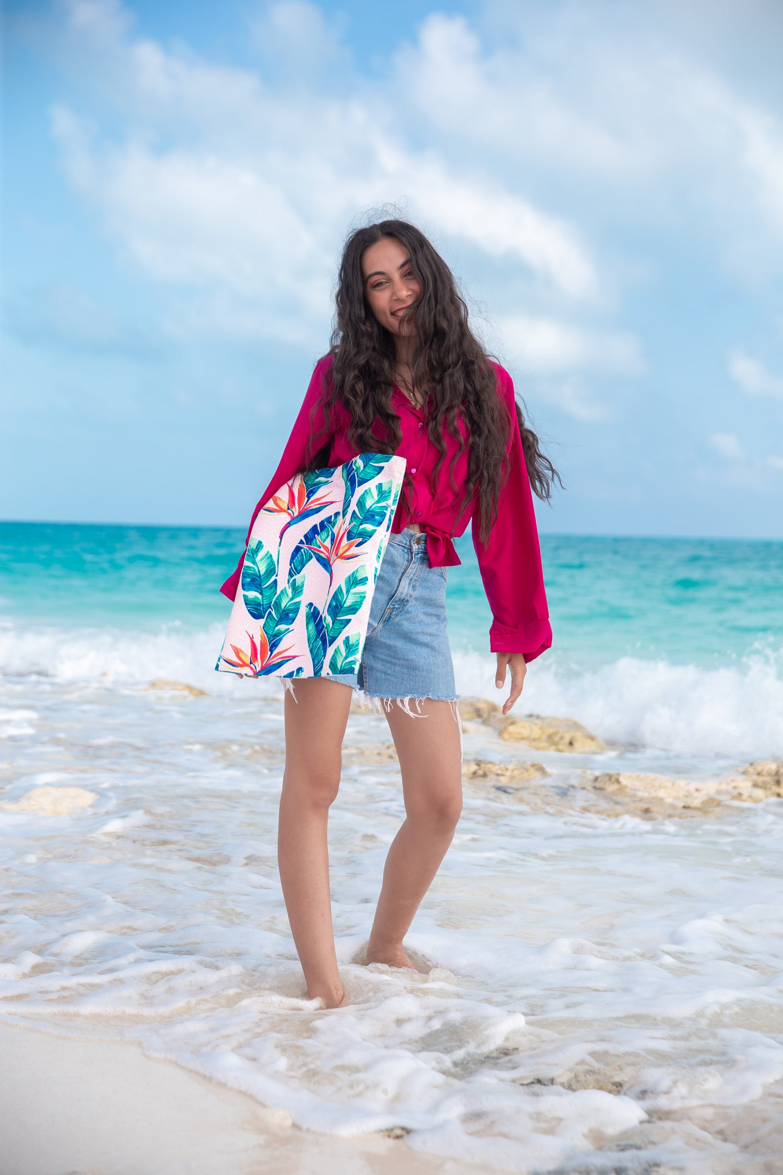Tropical Tote Bag - Pink