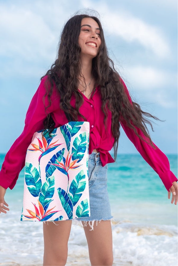 Tropical Tote Bag - Pink