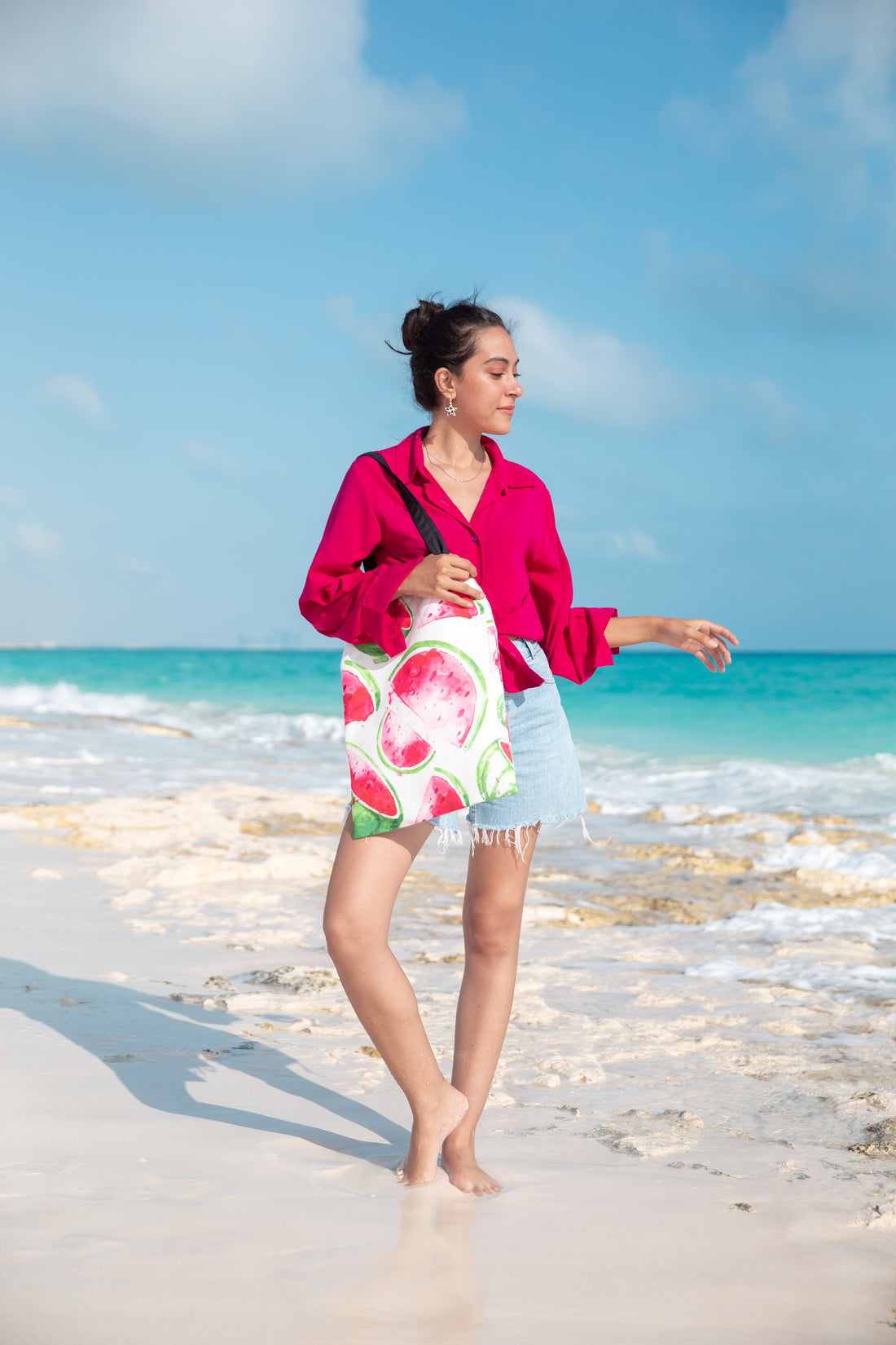 Watermelon Tote Bag - White