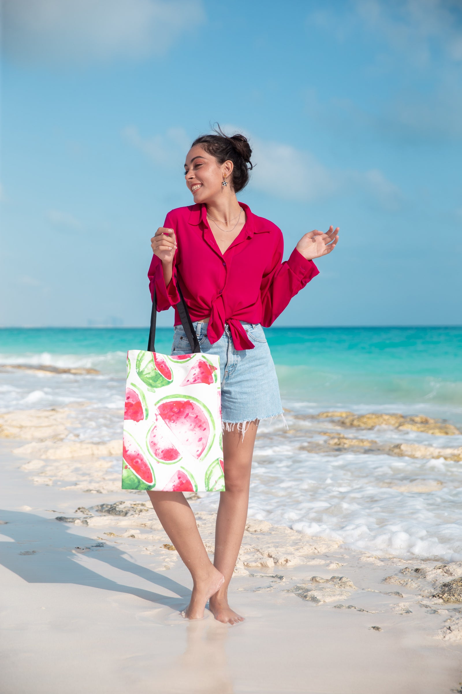 Watermelon Tote Bag - White