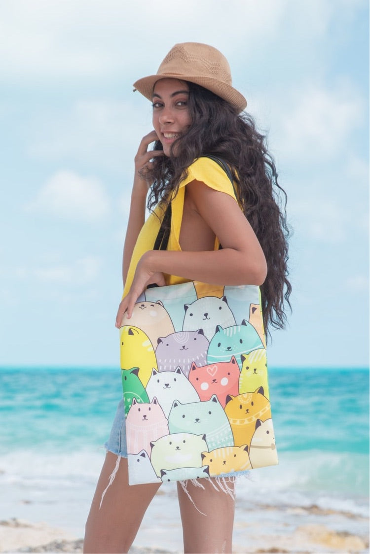 Kittens Tote Bag - Yellow