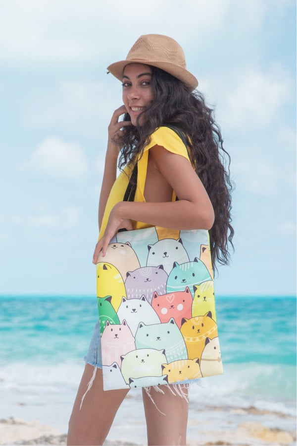 Kittens Tote Bag - Yellow