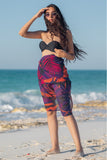 Summer breeze chiffon Beach Cover Up - black