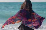 Summer breeze chiffon Beach Cover Up - black